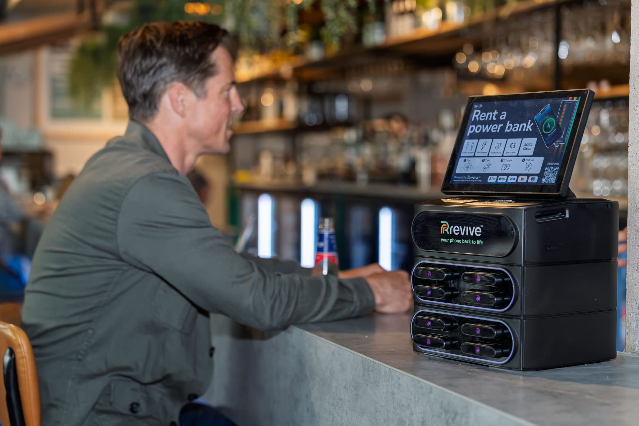 Borne Revive dans un établissement